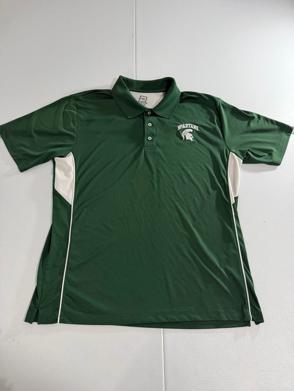 Michigan State Spartans Green Polo Shirt Size XL ProEdge Embroidered Logo